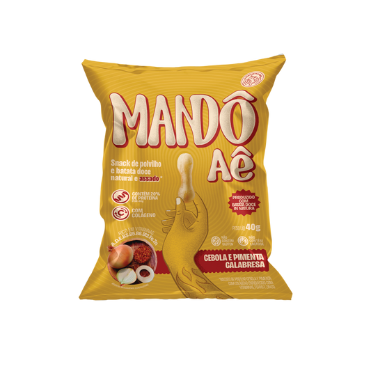 Mandô Aê 40g - Cebola e pimenta calabresa